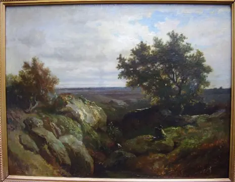 Barbizon olieverf op doek