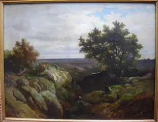 Barbizon olieverf op doek