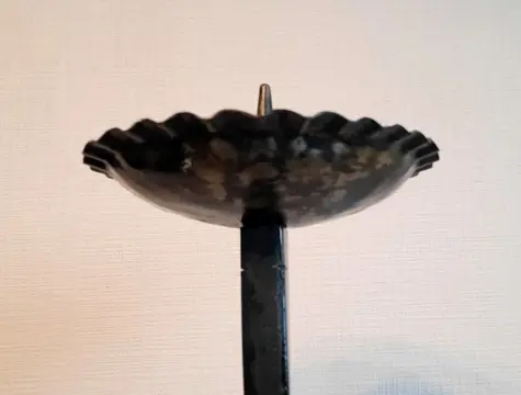 wrought iron floor candlestick from a monastery (1) - IJzer (gegoten/gesmeed)