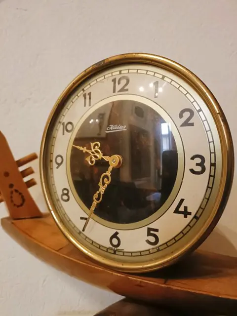 Kaiser & Co - Bootklok - vintage bootlamp - lantaarn - Glas, Hout, Messing