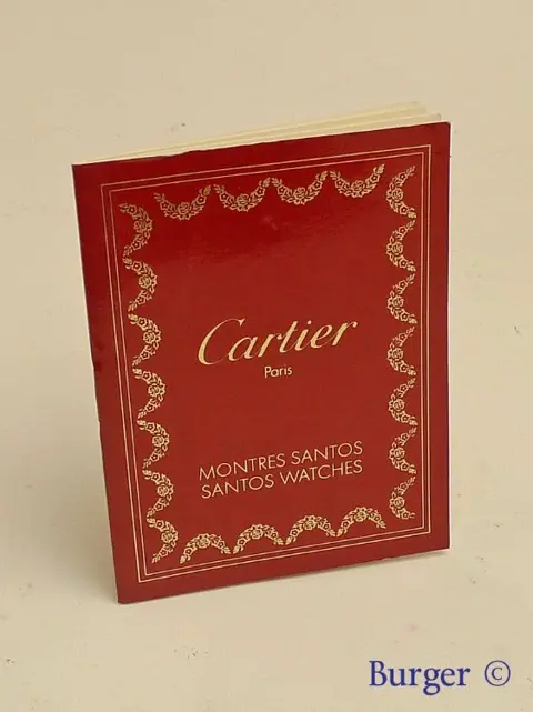 Cartier Instruction Manual Booklet Santos