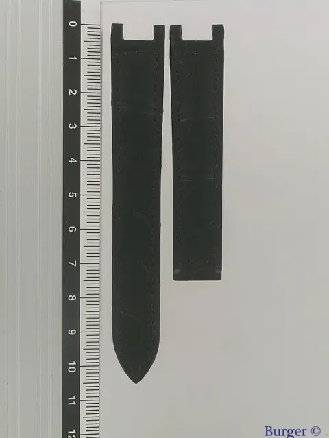 Cartier Pasha Black Leather Croco Strap 16-14 MM NEW!