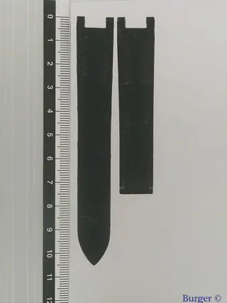 Cartier Pasha Black Leather Croco Strap 16-14 MM NEW!