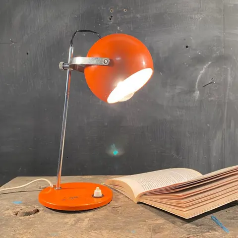 Ruimtetijdperklamp uit de jaren 60 - IJzer (gesmeed)