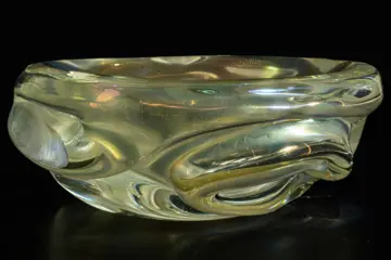 Murano - Mid Century Design Schaal Met Bladgoud - Ø 17 cm / 1,7 kg - Glas
