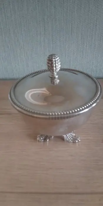 kroontje teken keltum - cream set (3) - Art Nouveau - Verzilverd