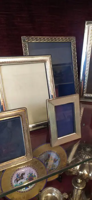 Fotolijst (10) - Glas, Hout, Verzilverd, Zilver gelamineerd