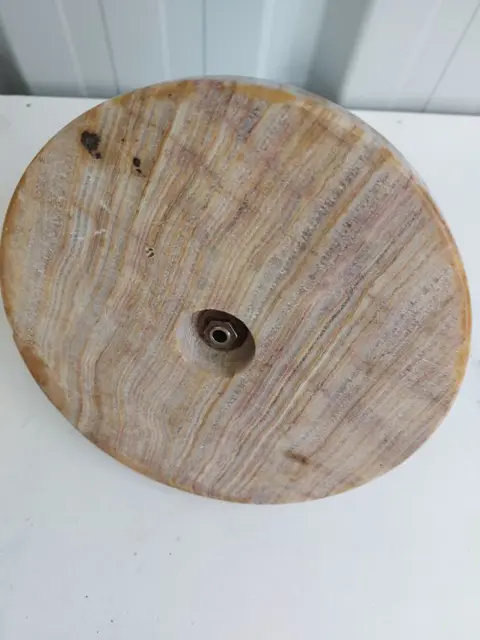 Voet voor staander of lamp, Dolfijn op marmer voet. (1) - Marmer, messing