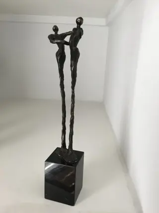 Corry Ammerlaan - Artihove - Sulptuur “ Dank ! “. XL versie- Gesigneerd - alloy