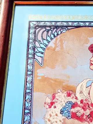 after Alphonse Mucha - - 1 Wandspiegel "De vier Jaargetijden" - Kristal (1) - Glas