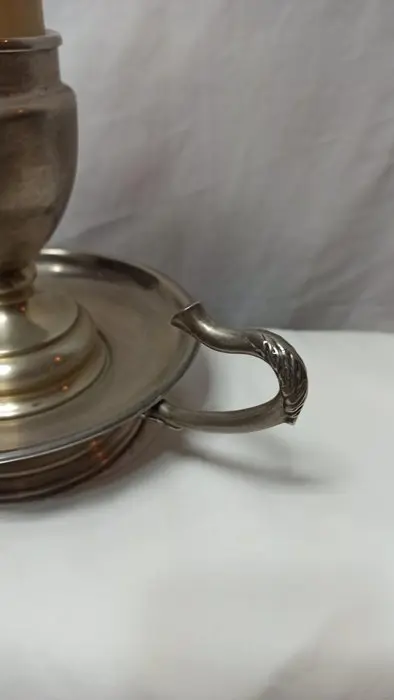 Kandelaar (1) - Art Nouveau - Messing, was-