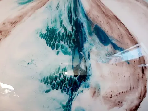 2 x opalen vazen, 1 x grote art deco vaas met handvatten (3) - opaal glas & glas