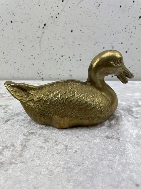 Vintage Messing Eend (1) - Messing