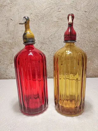 Sifon - CASA AGUSTÍN - Typisch Spaans - Gesneden karaf en in reliëf (2) - glas en lood