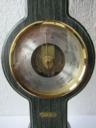 Groot houten weerstation - Hout - glas - koper