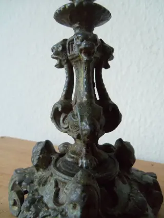 Kandelaar (3) - Barok - Tin