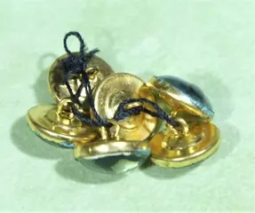 Toetsen (6) - Art Deco - Kristal, Messing