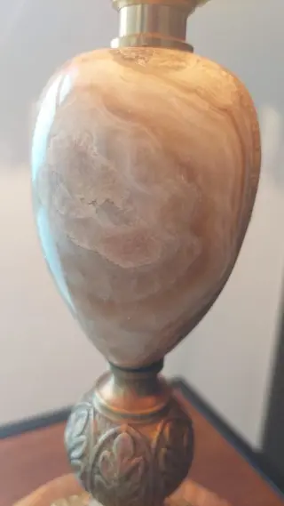 antieke elegante schemerlamp - Koper