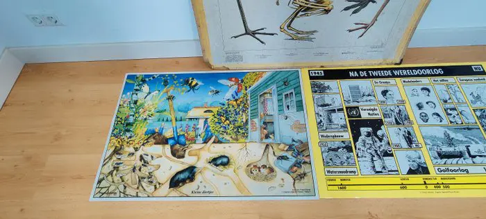 Veiling voor aardbevingen in Turkije. Original and well-known school poster (3) - Papier