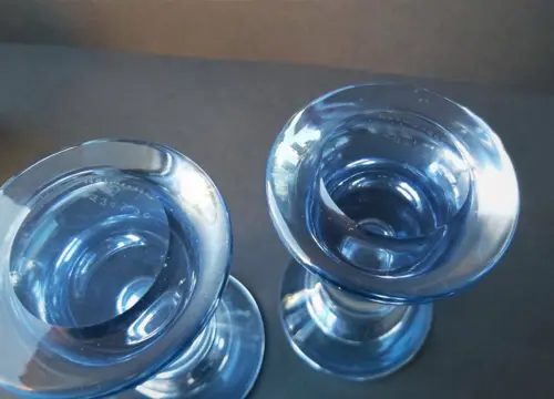 Per Lütken - Holmegaard - 2x Kandelaarsen schaaltje - Kristal