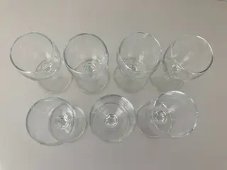 Vintage plateau / tray with shot glasses - Art Deco - Metal, Mirror glass, Wood, Glass