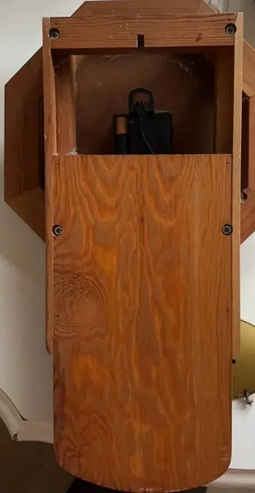 GROTE wandklok met EIKEN omkasting. Zeer stevige kwaliteit! (1) - Hout (Eik)