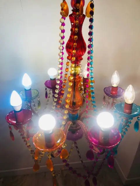 Barokke symfonie 8-lichts kroonluchter (1) - Glas, Plastic