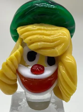 Campanella - Clown hoofd sculptuur - Glas