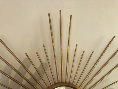 heks spiegel - metaal en glas