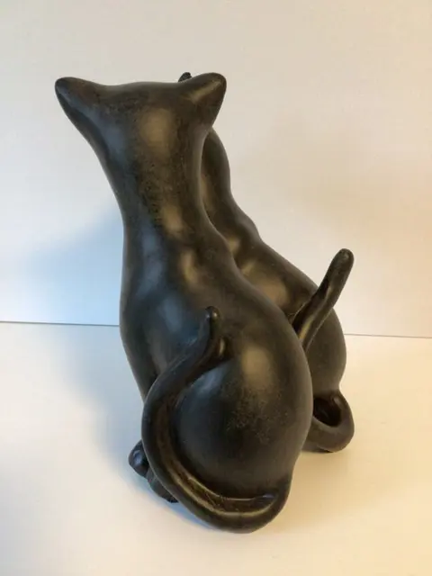 Lief knuffelend Kattenduo - Hars/polyester