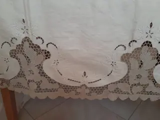 Linnen tafelkleed met 12 servetten - 270 x 180 cm - Modern - Linnen - 1945-1978