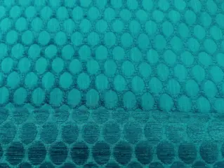 Spectaculaire gebeitelde stof van zijde en katoen - 430 x 140 cm - Fluweel, Katoen, Zijde - 21e eeuw