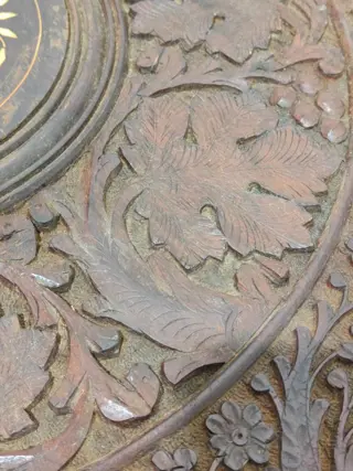 Bijzettafel, ingelegde tafel - Hout