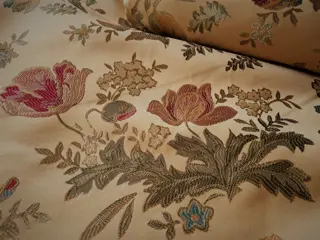 Mooie San Leucio stof 500x140 cm - Hars/polyester, Katoen, Zijde - 21e eeuw