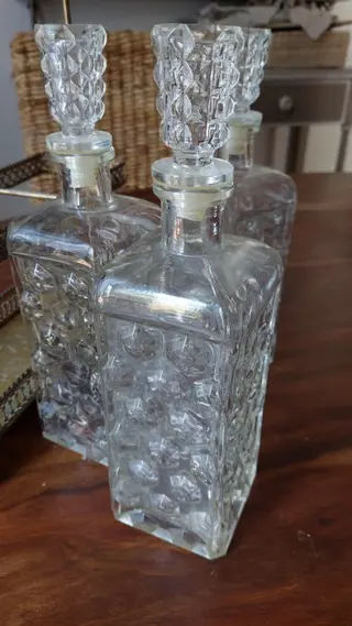 Fles met dop - Kristal, Messing