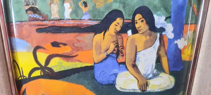 Paul Gauguin - Galeria de Arte El Greco - Schilderij (1) - Impressionistisch - Vuur geëmailleerde plaat, de weg van Limoges