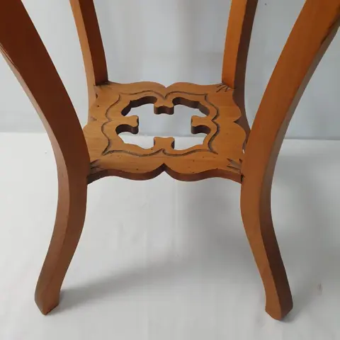 Bijzettafel met marmer inleg - Jugendstil - Hout, Marmer