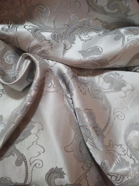 prachtige gebloemde damaststof - 2 x 250 x 145 cm (2) - Damast, Katoen, Zijde - 21e eeuw