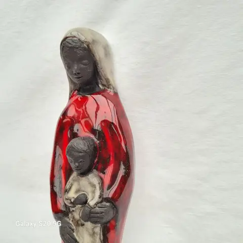 Maria en Jezus - Geglazuurd aardewerk