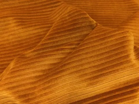 Schitterend Breed Geribbeld Zijden Fluweel - 370 x 140 cm - Fluweel, Zijde - 21e eeuw