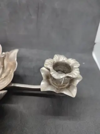 Asbak-kandelaar (1) - Vintage - Metaal