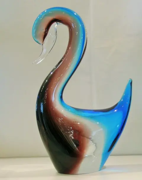 Paolo Rubelli - Rubelli Vetri d'Arte - Paar grote zwanen in solide afwerking - Glas