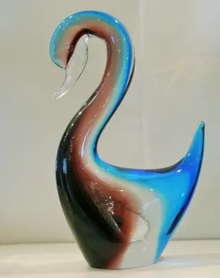 Paolo Rubelli - Rubelli Vetri d'Arte - Paar grote zwanen in solide afwerking - Glas