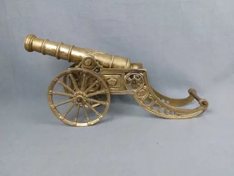 Prachtig , groot antiek Kanon - Brons, Messing