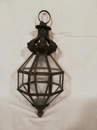 Lantaarn (1) - Edwardiaanse stijl - glas-metaal