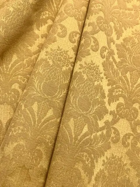 600 x 150 cm - luxe Venetiaanse San Leucio gouden damaststof - - Katoen, Satijn - 21e eeuw
