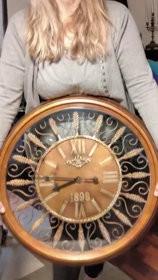 Wandklok - Brons (verguld/verzilverd/gepatineerd/koud geschilderd) - 20e eeuw