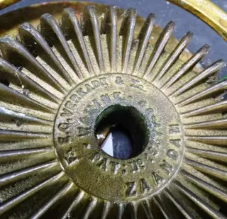 Fa E.G. Verkade & Zn - Antiek Koperen ketel met bijzonder Verkade en Zn. Zaandam rechaud - Koper/Brons