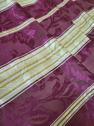 Prachtige Italiaanse stof in Damaststijl 360x145cm - Katoen, Katoen mix - Eind 20e eeuw