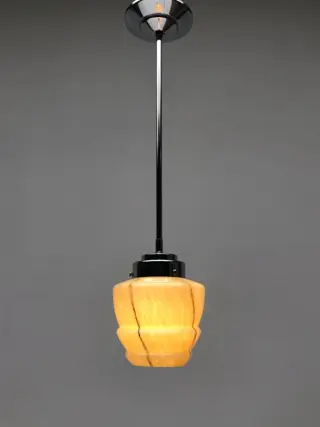 Hanglamp - Glas, Verchroomd Staal